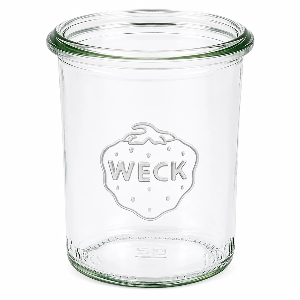 160ml stortglas WECK RR60 160ml WECK RR60 beker met logo in reliëf transparante inmaakpot zonder deksel