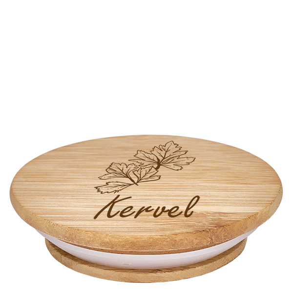 Houten deksel "Kervel" voor WECK RR60 Houten deksel "Kervel" voor WECK RR60
