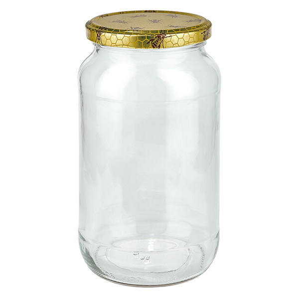 1062ml rond glas met BasicSeal deksel Honingraat UNiTWIST