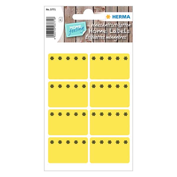 Diepvries etiketten geel (48 stickers) 26x40mm Diepvries etiketten geel (48 stickers) 26x40mm