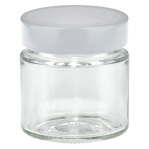 135ml rond glas met BasicSeal deksel wit deep UNiTWIST