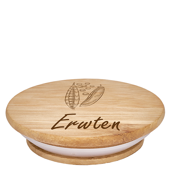 Houten deksel "Erwten" voor WECK RR100