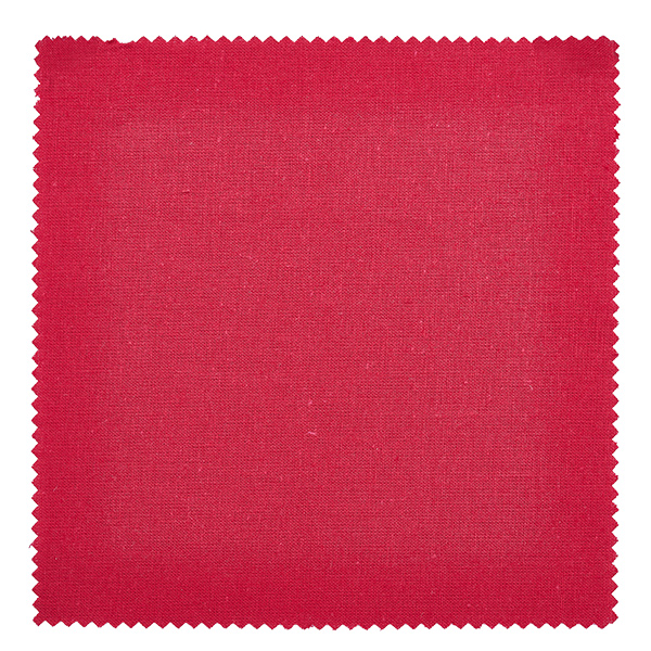 Stoffen sieraden doily bordeaux 15cm vierkant Bordeauxrotes Stoff Schmuckdeckchen 15x15cm Nahaufnahme zeigt edle Stoffstruktur und saubere Zackenkante