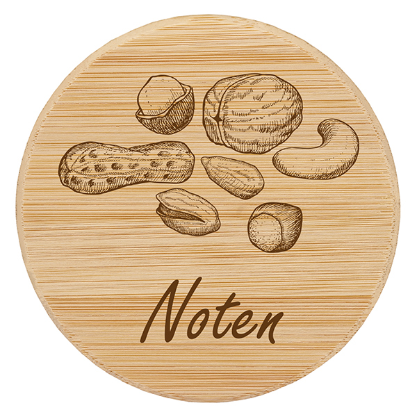 Houten deksel "Noten" voor WECK RR100