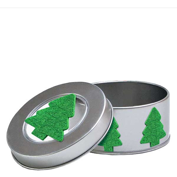 Vilten stickers "Kerstbomen" (6 stickers)