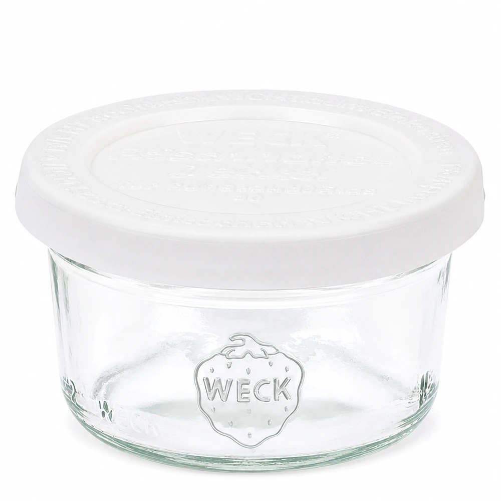 50ml WECK RR60 mason jar met wit glazen deksel voor conserveren en bewaren