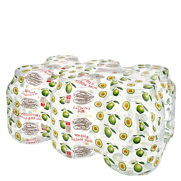 3000 ml rond glas "Quattro Stagioni" met deksel