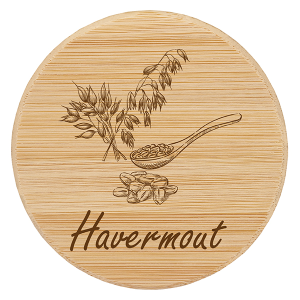 Houten deksel "Havermout" voor WECK RR100