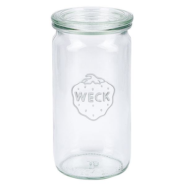 340ml cilinderglas met glazen deksel WECK RR60