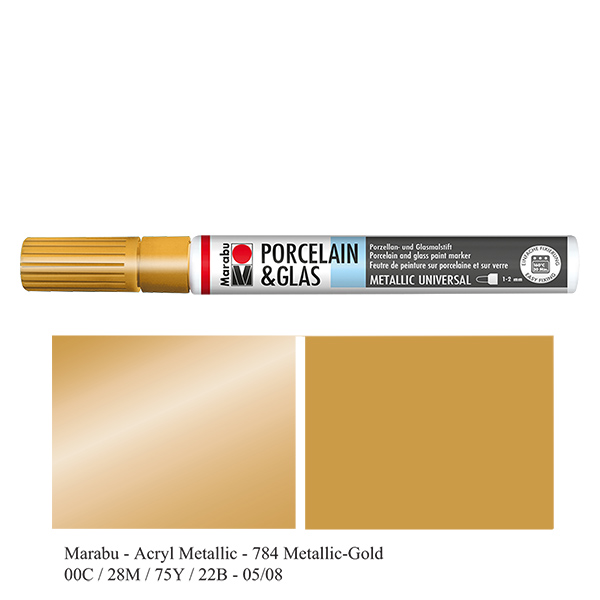 Krijt goud 1-2mm voor glas/porselein (084) Krijt goud 1-2mm voor glas/porselein (084)
