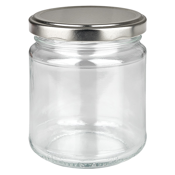 212 ml ronde pot met BasicSeal deksel zilver UN.