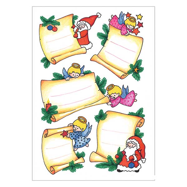 Sticker "Kerstbrief" (10 stickers met glitter) Sticker "Kerstbrief" (10 stickers met glitter)