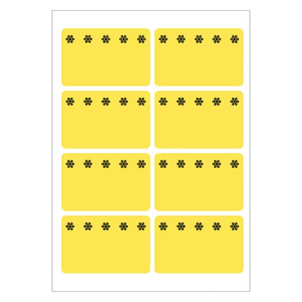 Diepvries etiketten geel (48 stickers) 26x40mm Diepvries etiketten geel (48 stickers) 26x40mm