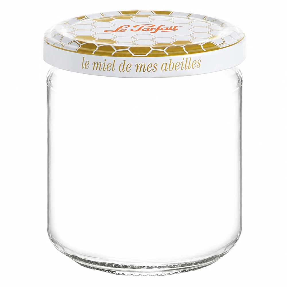 Le Parfait® honingpot 212 ml Ø63 mm Le Parfait 212ml voorraadpot met honing schroefdeksel en honingraat ontwerp voor honing en voedsel
