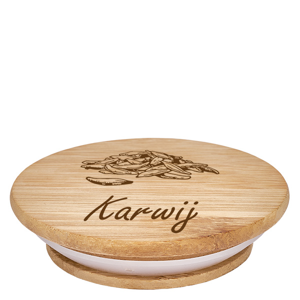 Houten deksel "Karwij" voor WECK RR60 Houten deksel "Karwij" voor WECK RR60