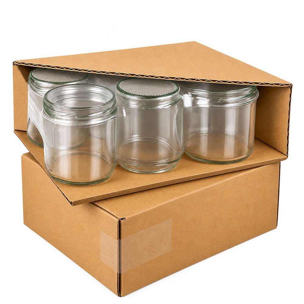 Glazen van 350 ml + BasicSeal-deksel met roze bloem UNiTWIST Tumblers 350ml verpakking kartonnen doos verzending lege potten transparant zonder deksel groothandel set