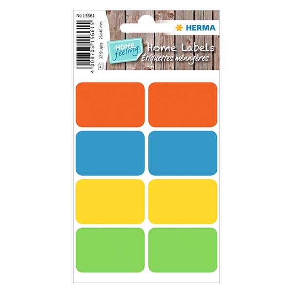 Universele etiketten gekleurd (32 stickers) 26x40mm Universele etiketten gekleurd (32 stickers) 26x40mm