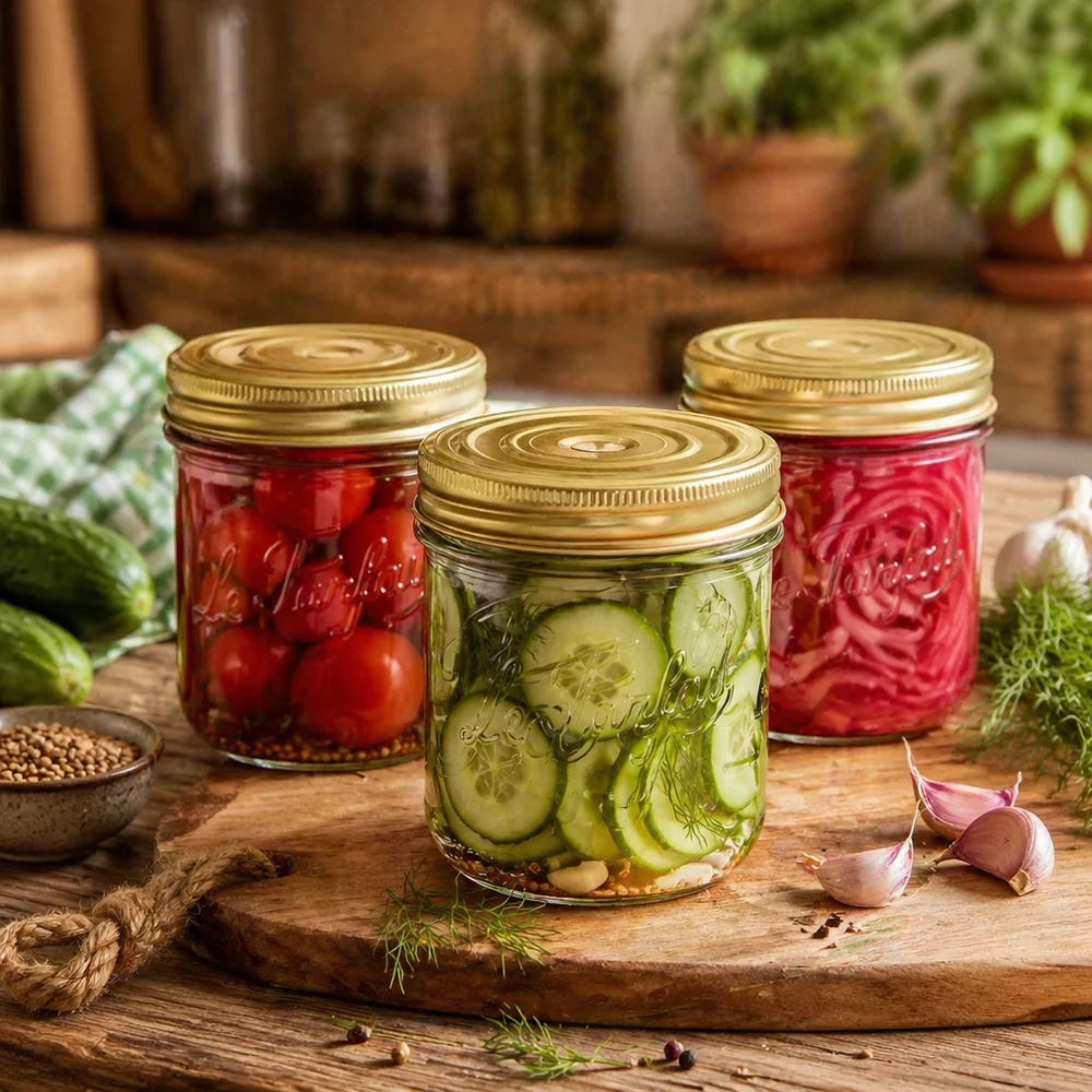 Le Parfait® Familia Wiss 350 g Ø100 mm pot 415 ml Familia Wiss bekers met 2-delig dekselsysteem voor het inmaken van potten en het inmaken van groenten