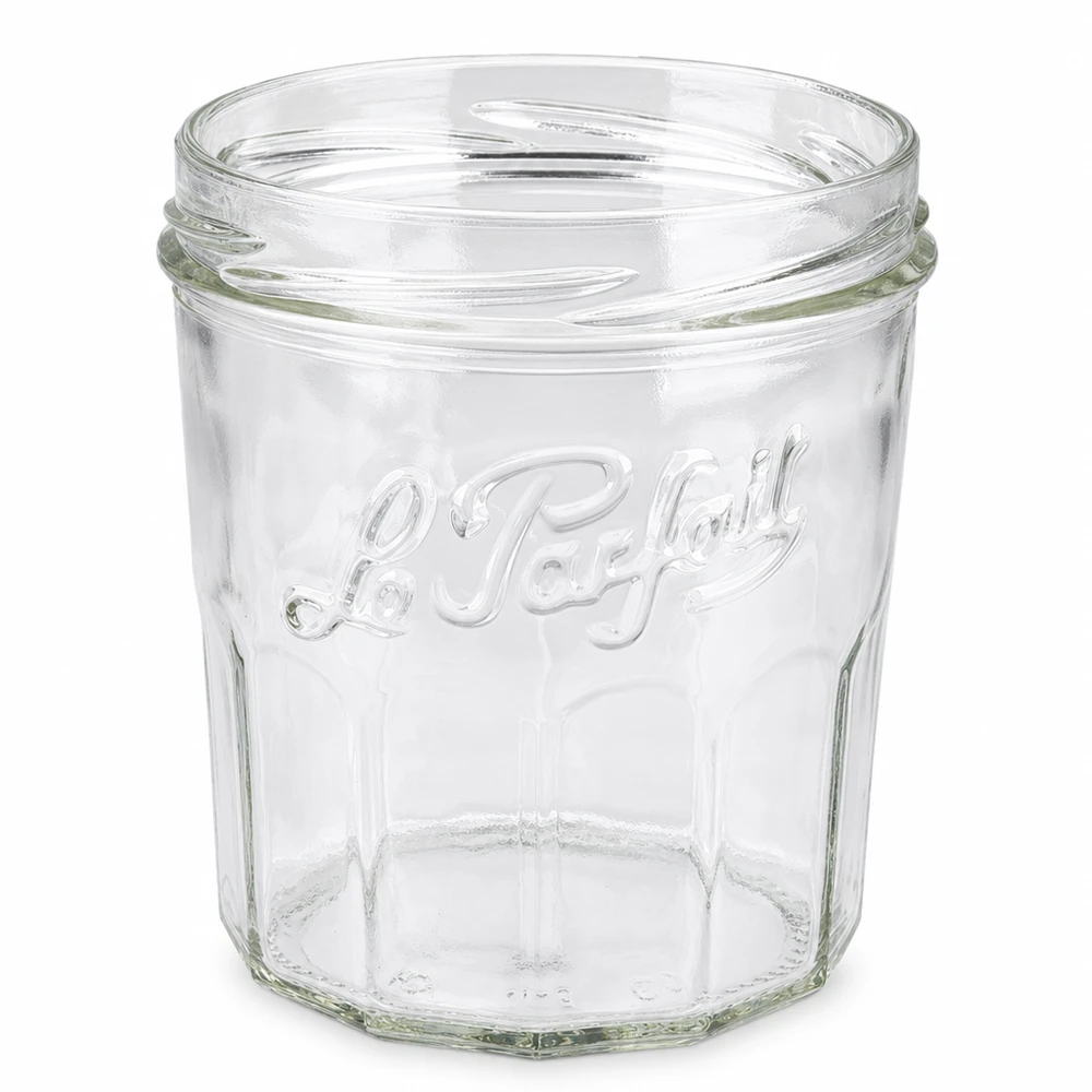 Le Parfait® Jam 324 ml Ø82 mm confituurpot 324 ml Le Parfait inmaakpot zonder deksel met klassiek reliëfontwerp en schroefdraad voor jam