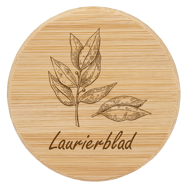 Houten deksel "Laurierblad" voor WECK RR60 Houten deksel "Laurierblad" voor WECK RR60