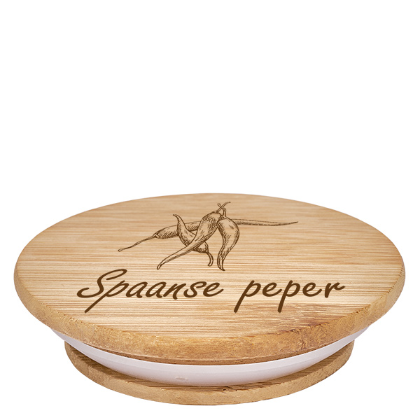 Houten deksel "Spaanse peper" voor WECK RR60 Houten deksel "Spaanse peper" voor WECK RR60