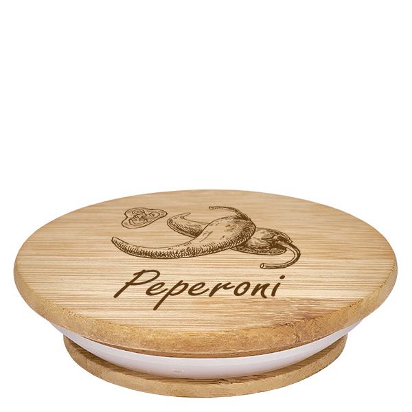 Holzdeckel "Peperoni" für WECK RR60
