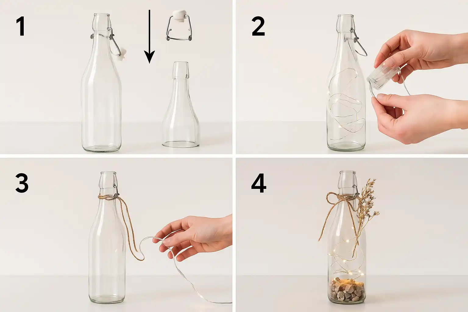 DIY licht fles / fles lamp