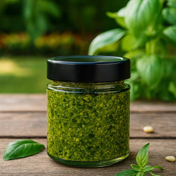 154ml rond glas met BasicSeal deksel zwart deep UNiTWIST