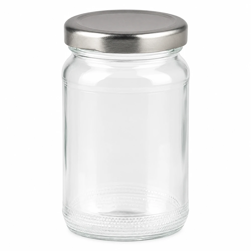 110ml rond glas met BasicSeal deksel zilver UNiTWIST 110ml rond glas met BasicSeal deksel zilver UNiTWIST