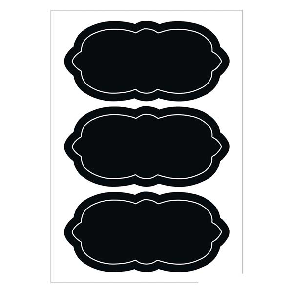 Schoolbord etiketten wolk (6 stickers)