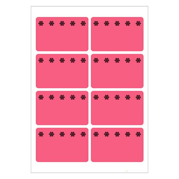 Diepvries etiketten rood (48 stickers) 26x40mm