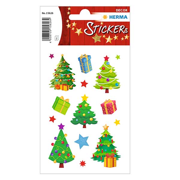 Stickers "Kerstboom" (30 stickers met glitter) Stickers "Kerstboom" (30 stickers met glitter)