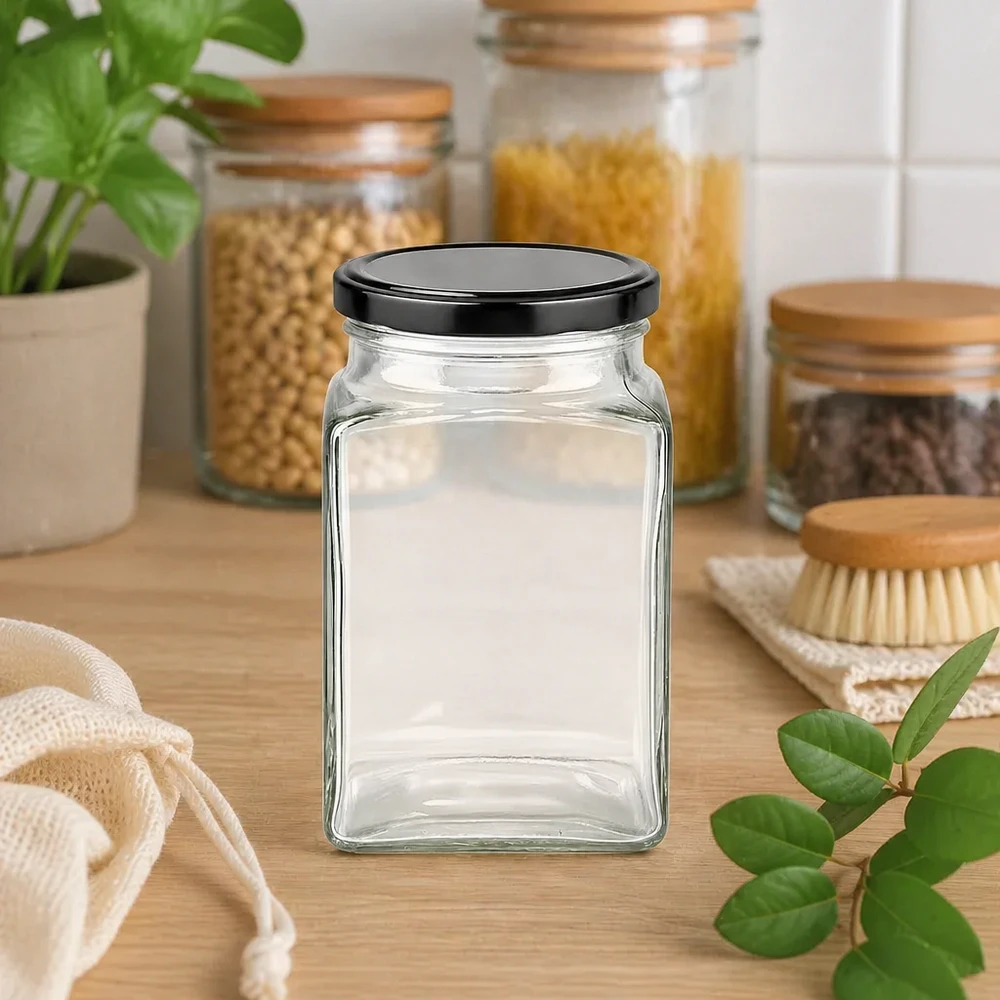 260ml tetraglas met BasicSeal deksel zwart UNiTWIST 260ml tetraglas met BasicSeal deksel zwart UNiTWIST