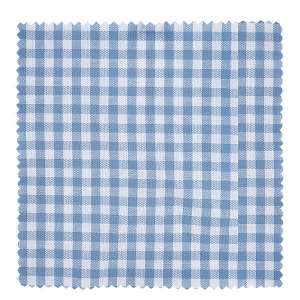 Stoffen lapje voor deksel lichtblauw geruit 12cm hoekig