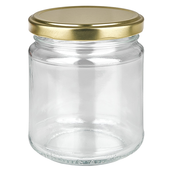 212 ml ronde pot met BasicSeal deksel goud UNiTWIST