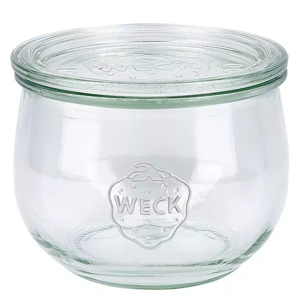 580ml WECK tulpenpot met glazen deksel RR100 inmaakpot transparant met WECK logo voor conserveren en bewaren