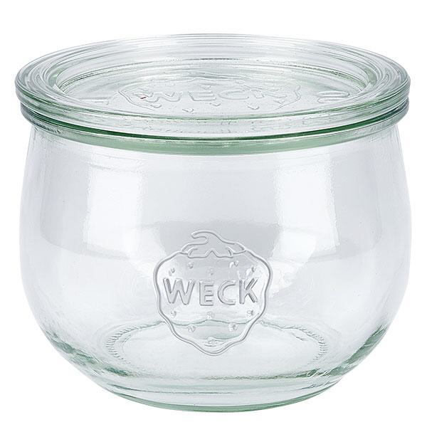 580ml tulpenglas met glazen deksel WECK RR100 580ml WECK tulpenpot met glazen deksel RR100 inmaakpot transparant met WECK logo voor conserveren en bewaren