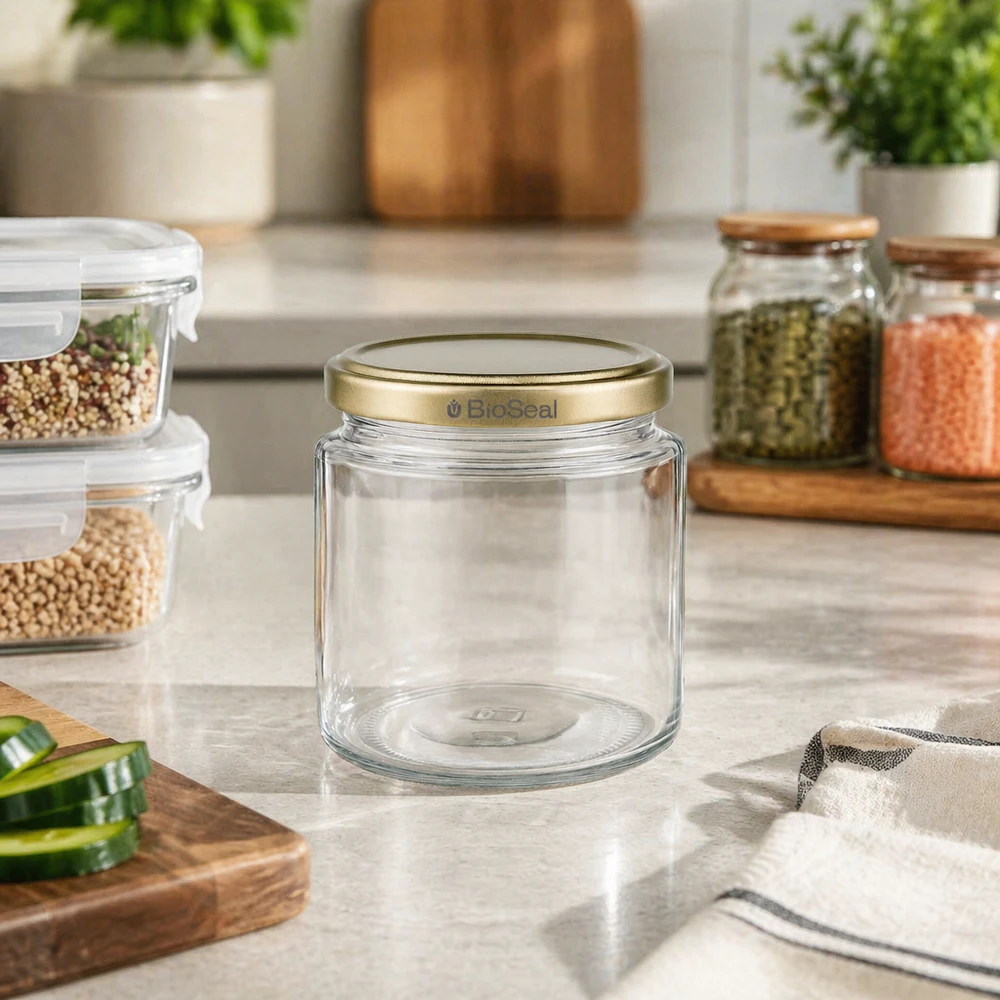 Honingpot 350 g met gouden BioSeal UNiTWIST-deksel Honingpot 350 g met gouden BioSeal UNiTWIST-deksel