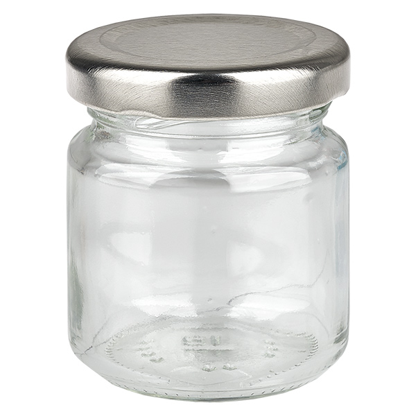 53ml rond glas met BasicSeal deksel zilver UNiTWIST