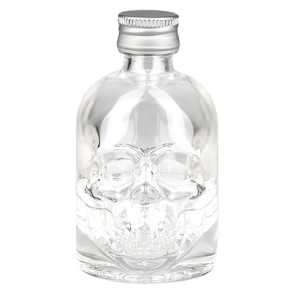 50 ml glazen fles Hector en schroefdop zilver UNiTWIST®