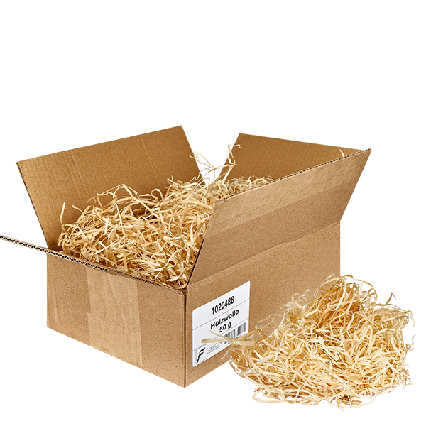 Houtwol 50g (fijn, 2mm breed) 100% natuurlijk product Houtwol 50g (fijn, 2mm breed) 100% natuurlijk product