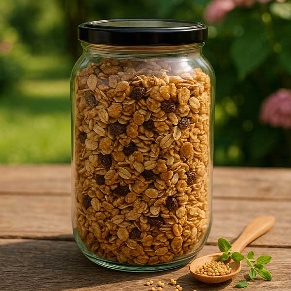 1062ml rond glas met BasicSeal deksel zwart UNiTWIST