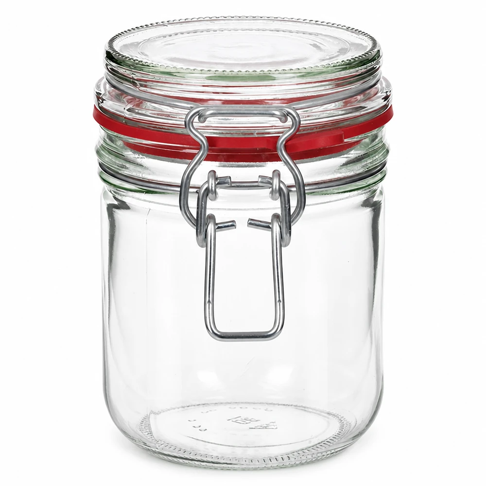 Voorraadpot van 400 ml met praktische draaidop voor het veilig bewaren van voedsel