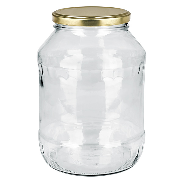 2650ml rond glas met BasicSeal deksel goud UNiTWIST