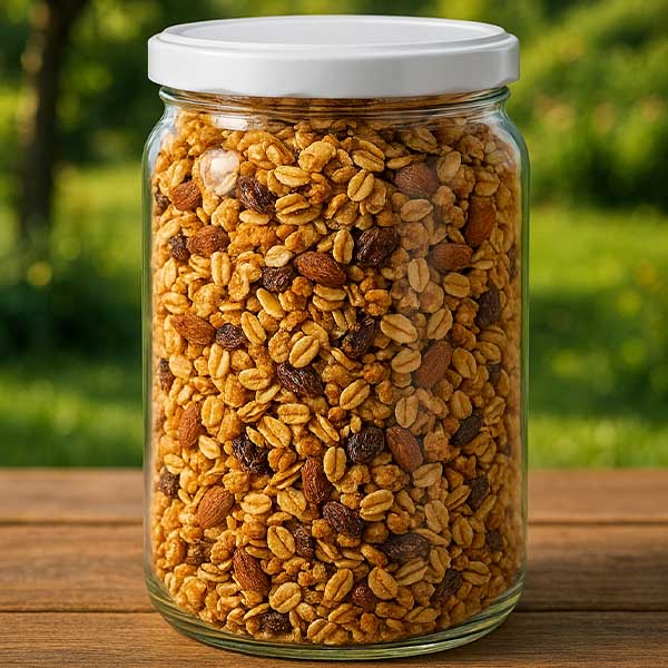 1062ml rond glas met BasicSeal deksel wit UNiTWIST