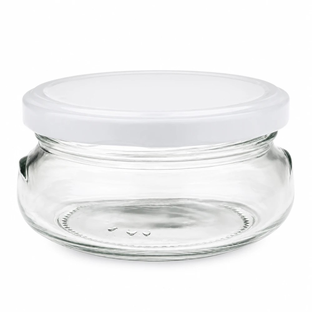 120ml terrine met BasicSeal deksel wit UNiTWIST 120 ml terrine potje met wit BasicSeal deksel voor het conserveren en bewaren van voedsel