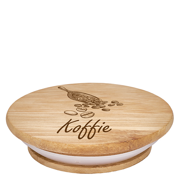 Houten deksel "Koffie" voor WECK RR100 Houten deksel "Koffie" voor WECK RR100