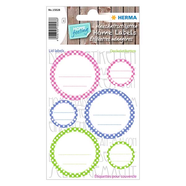 Deksel etiketten gekleurd (18 stickers) ø24/44mm Deksel etiketten gekleurd (18 stickers) ø24/44mm