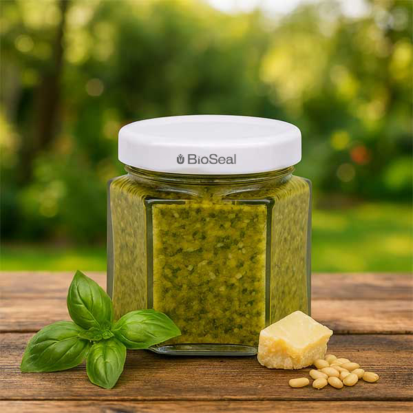 47ml hexaglas met BioSeal deksel wit UNiTWIST