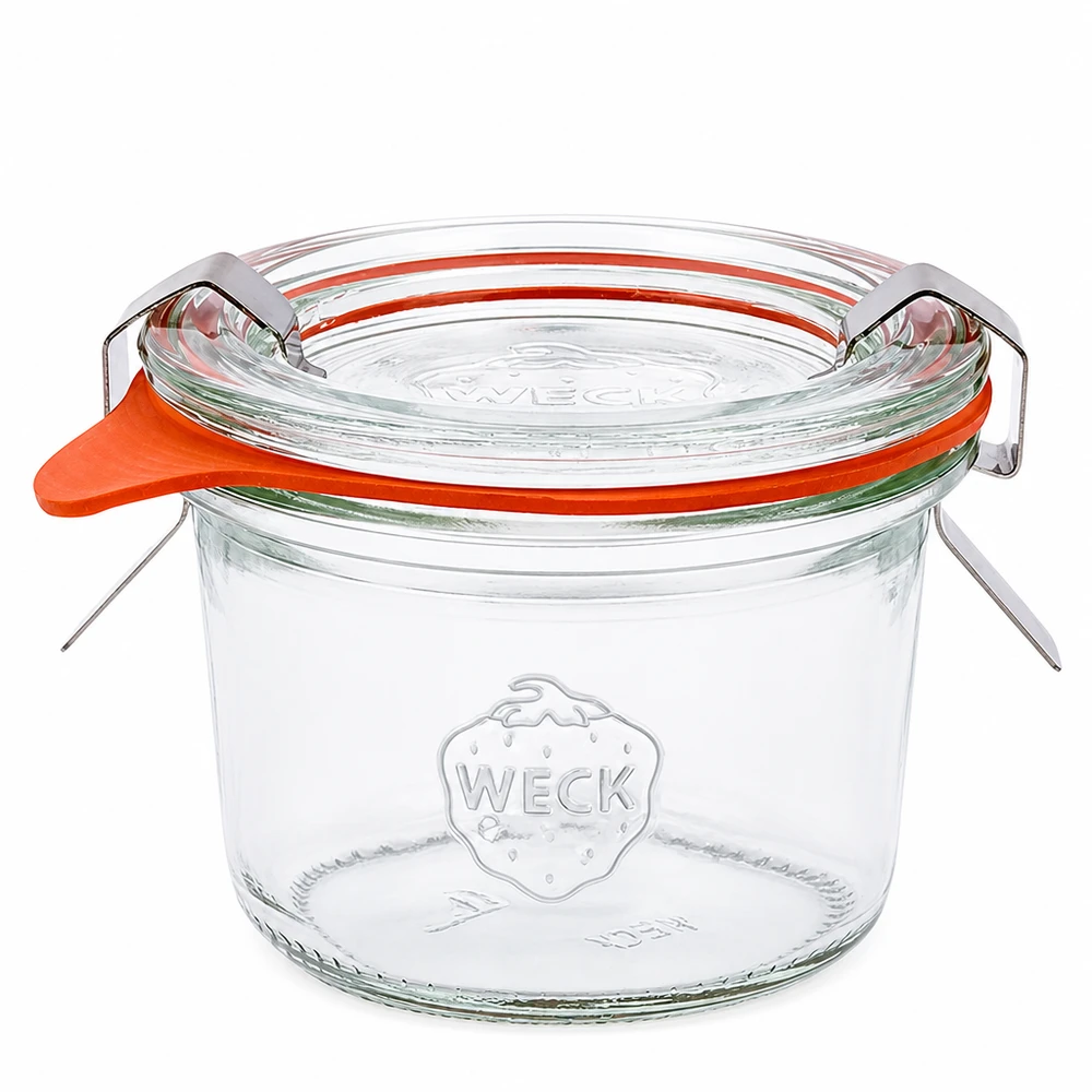 80ml stortglas compleet WECK RR60 80ml WECK RR60 mason jar met glazen deksel en rubberen ring voor conserveren en bewaren